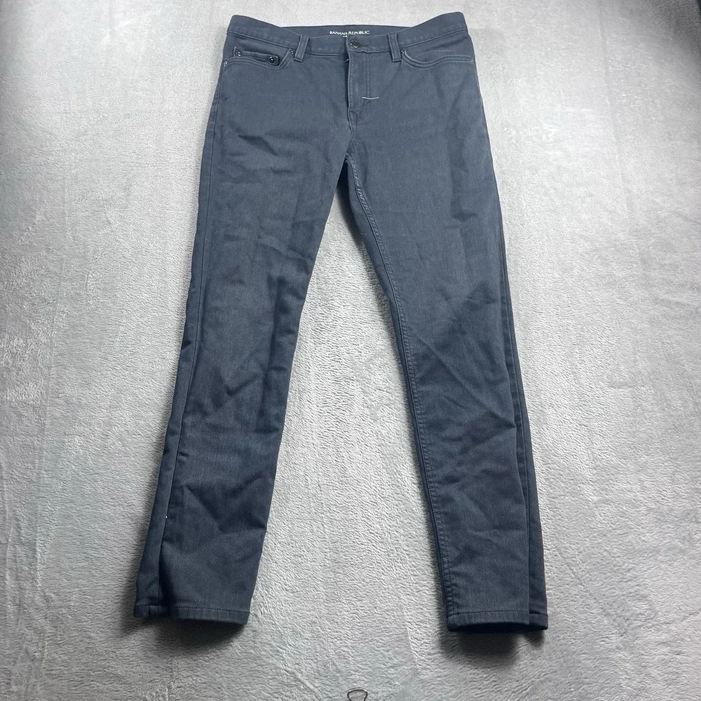 Banana Republic Pants Mens 30x28* The Traveler Chino Jeans Slim Fit‎ Gray EUC
